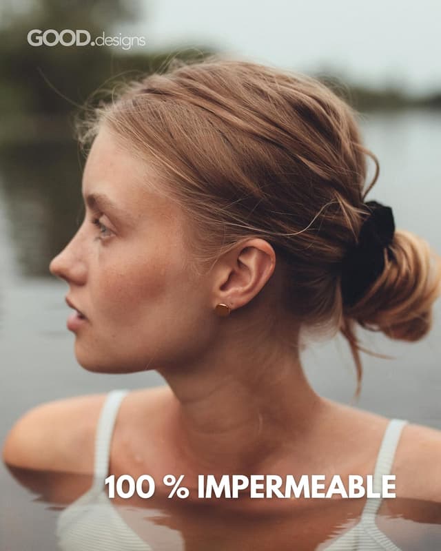 Detalle 2 de Pendientes redondos mujer acero inoxidable dorado plateado oro rosa