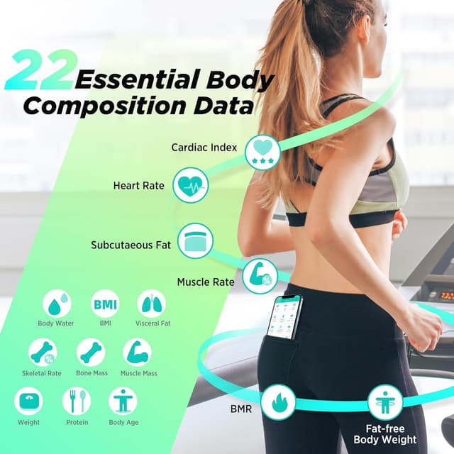 Detalle 2 de RunSTAR Körperfettwaage 180 kg ⚖