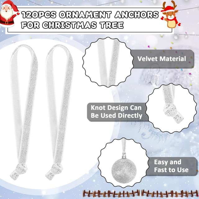 Thumbnail 2 de JUNEBRUSHS 120 Stück Samt-Bandaufhänger 12 cm