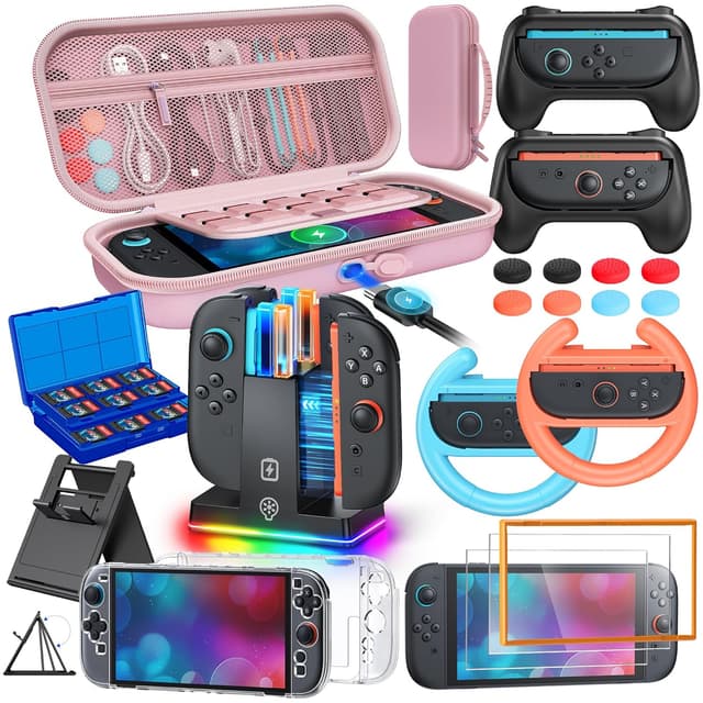 Imagen de WAXITY Tasche Bundle Nintendo Switch 2 Rosa en OfertitasTOP