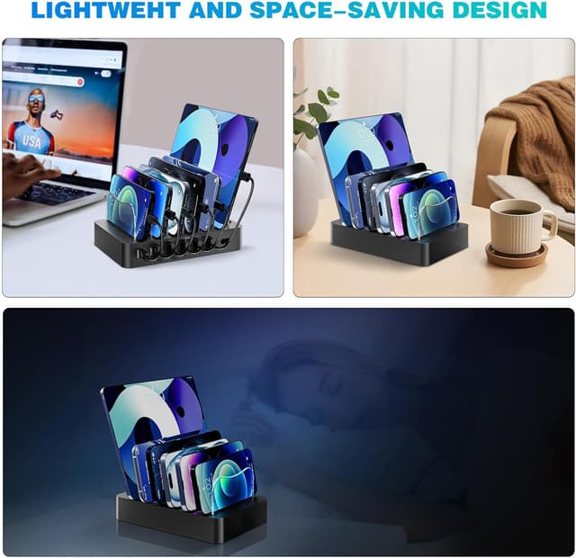 Thumbnail 5 de 68W 6-Port Charging Station 20W Fast Port