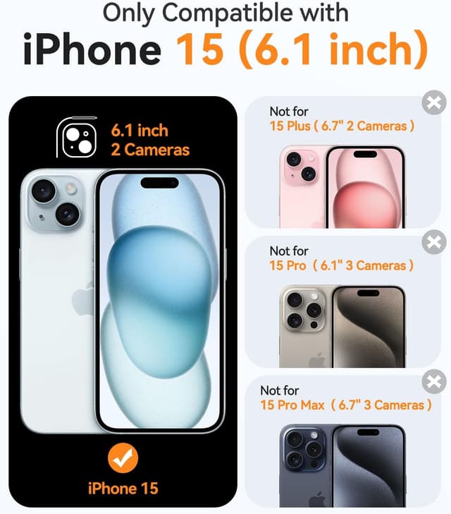 Thumbnail 1 de CANSHN Funda Mate iPhone 15 6.1" 📱 Protección Total Azul Claro