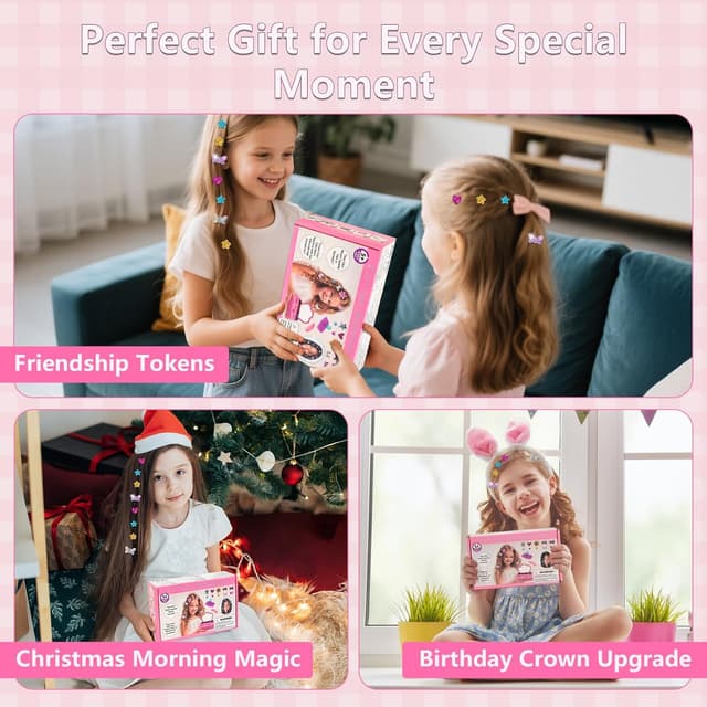 Thumbnail 6 de WooWee Hair Gem Stamper Kit — Sparkling Hair Jewels Styling Tool for Girls (Reusable Glitter Sequins)