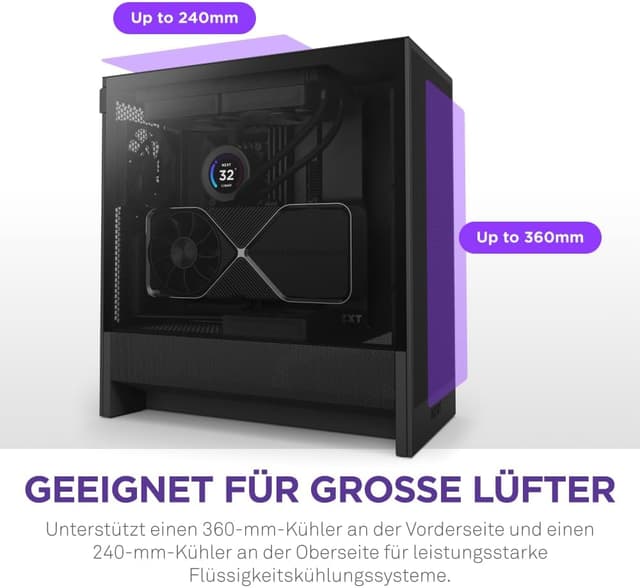 Thumbnail 3 de NZXT H5 Flow Kompaktes ATX Mid-Tower Gehäuse