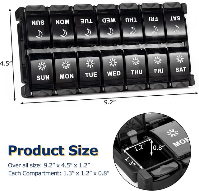 Thumbnail 3 de XL Large Weekly Pill Organiser 14 Day