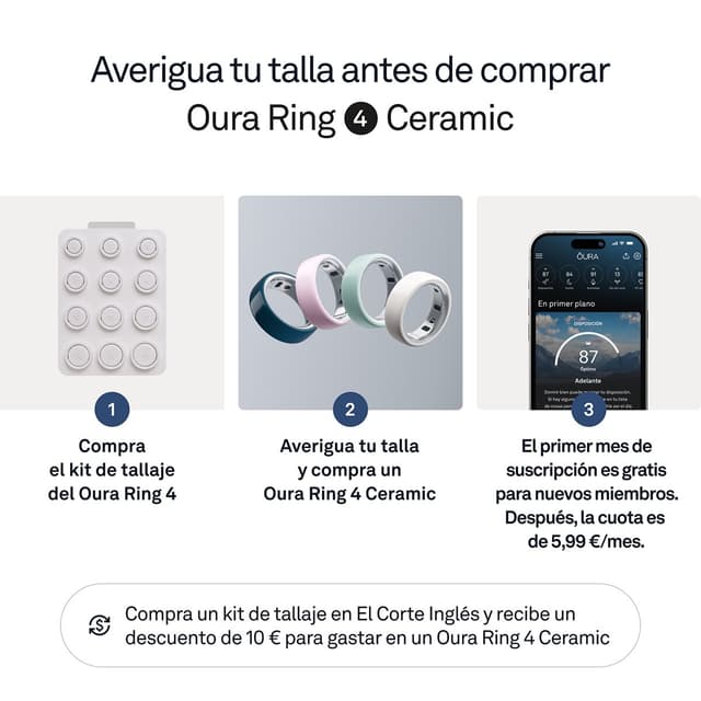 Thumbnail 2 de Oura Ring Gen4 Ceramic Blanco nube