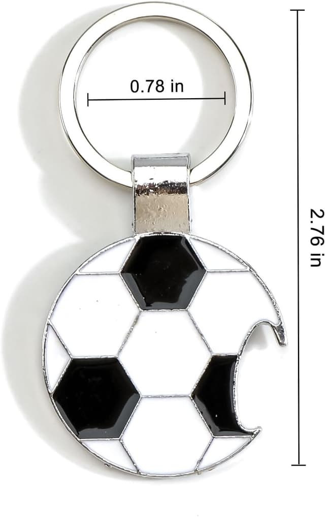 Detalle de Bottle Opener Keyring Football Corkscrew Keychain