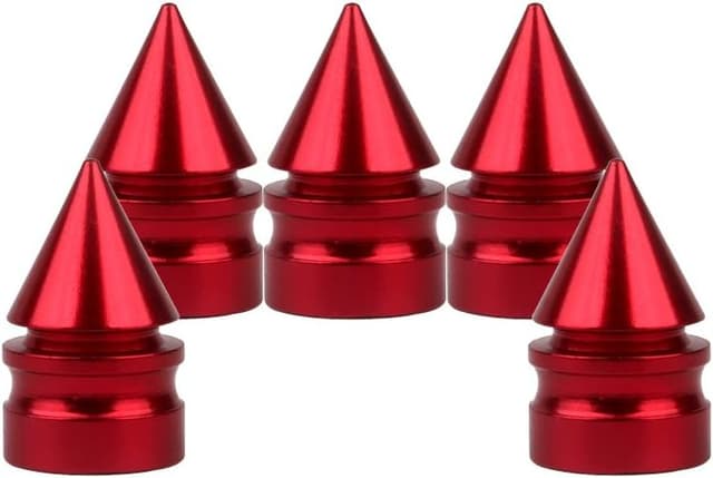 Detalle de SENZEAL Spike Valve Caps 5pc Red