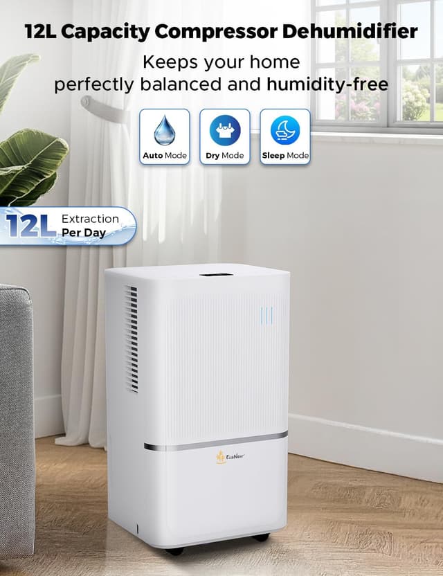 Detalle de EcoNour 12L/day WiFi dehumidifier