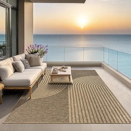 Detalle de The Carpet Kansas - Alfombra Yute Natural para Patio