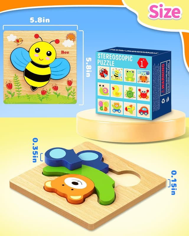 Thumbnail 5 de Bekayshad Wooden Puzzles 5.8 in 🧩
