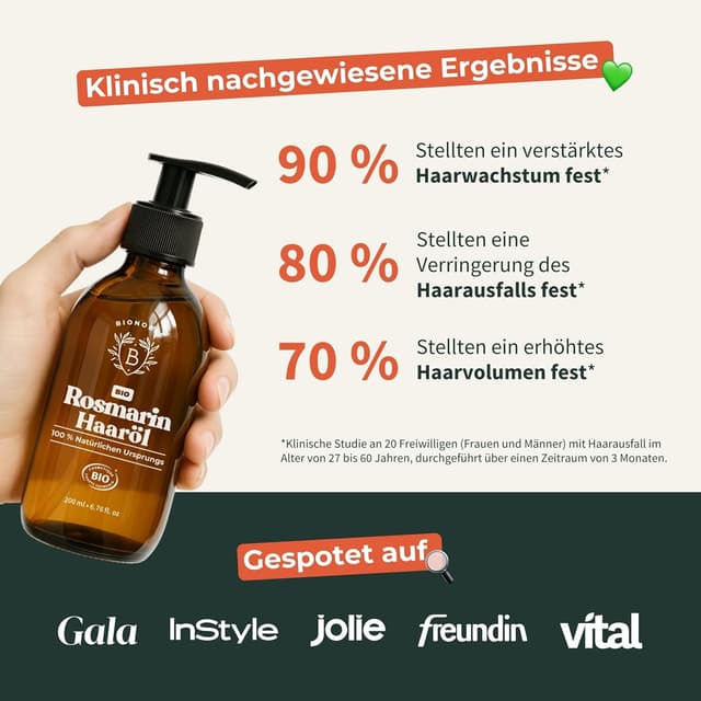 Thumbnail 6 de BIONOBLE Rosmarinöl 50 ml – Haaröl für Wachstum