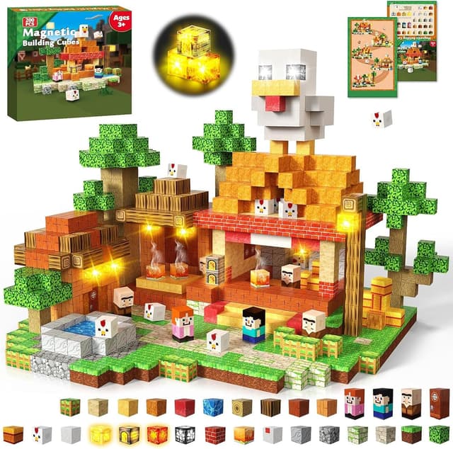 Detalle de ToyUnited Magnetic Blocks 200PCS magnetic building set 🧩