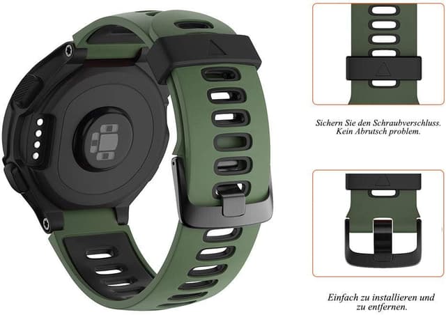 Detalle de ANBEST cinturino in silicone di ricambio per Garmin Forerunner 735XT / 235 / 220 / 230 / 620 / 630 e Approach S20 / S5 / S6