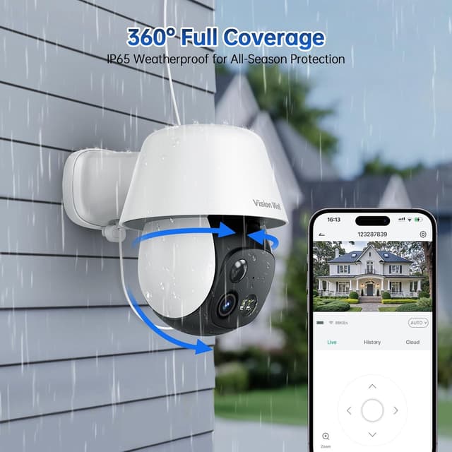 Thumbnail 5 de Solar Security Camera 2K 360° Pan-Tilt