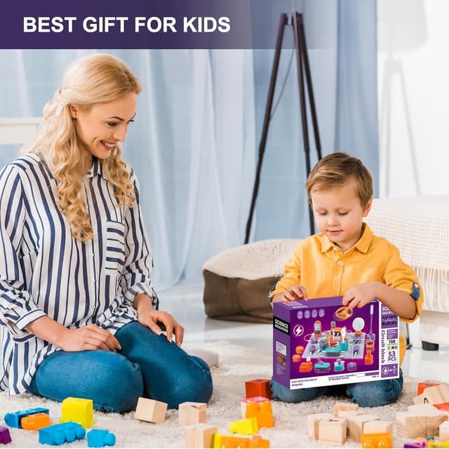 Detalle de Kit di costruzione elettronica RHD da 3 anni: 150 esperimenti e 53 componenti STEM