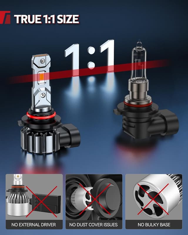 Detalle de Torchbeam lampadine LED 9005 (HB3) IP67, 6500K bianco, mini 1:1 – 2 pezzi