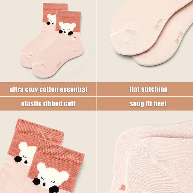 Detalle de Aisyee 6 Paar Kinder Baumwollsocken ohne Naht – bunte Cartoon- & Tierdesigns für Jungen