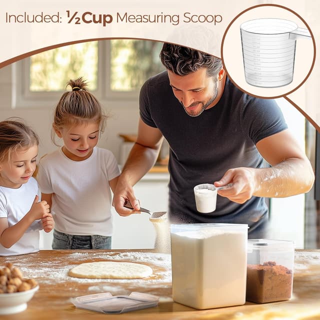 Thumbnail 6 de ComSaf Sugar Flour Containers Set of 3 ⚙