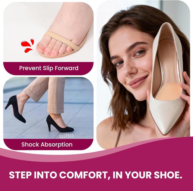 Thumbnail 2 de Bukihome almohadillas para pies 4 pares rosa