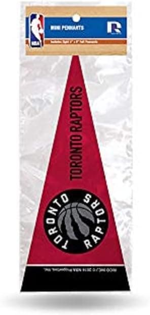 Detalle de Rico Industries NBA Mini Pennant Set (8 Felt Team Pennants, 4" x 9")