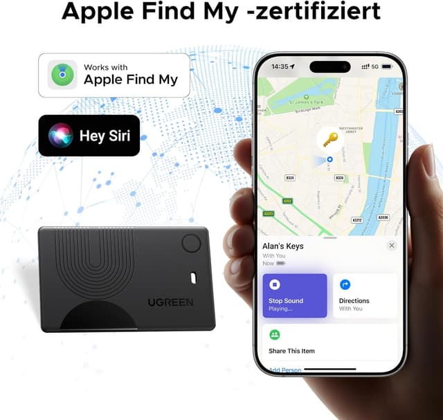 Detalle 2 de UGREEN FineTrack Slim Bluetooth Tracker