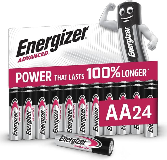 Detalle de Energizer Advanced AA batteries 24 pack — 1.5V