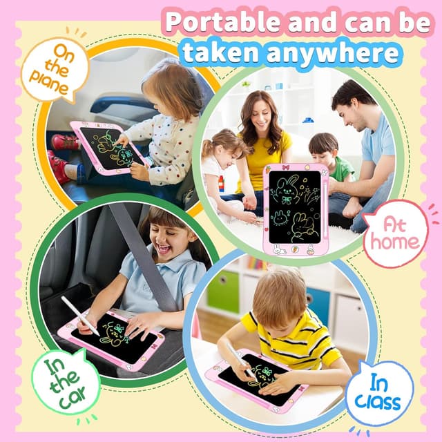 Detalle de Genialba LCD Writing Tablet (Rabbit) – colourful screen drawing board for ages 3–7