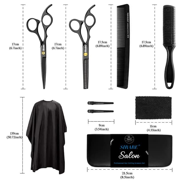 Detalle 2 de Sirabe Hair Cutting Scissors Set, 10 PCS