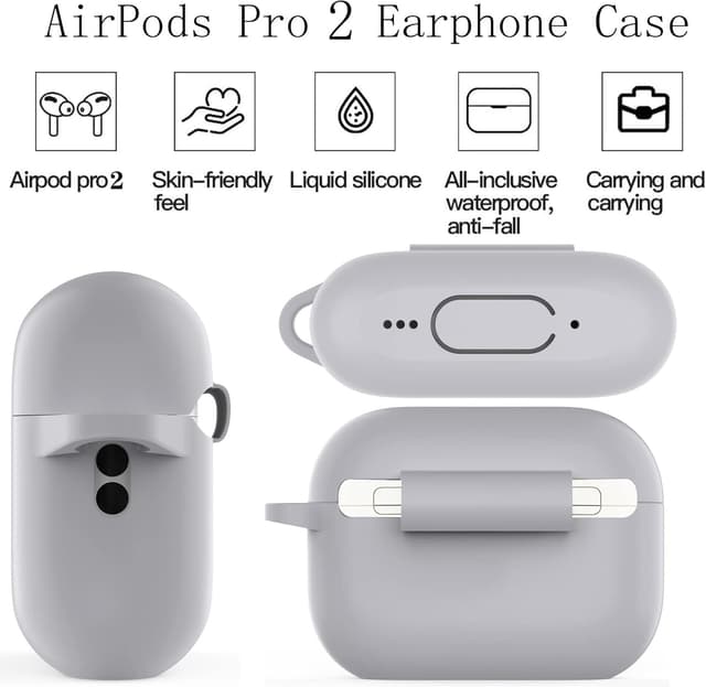Thumbnail 1 de Watruer Hülle für AirPods Pro 2 Case Grau