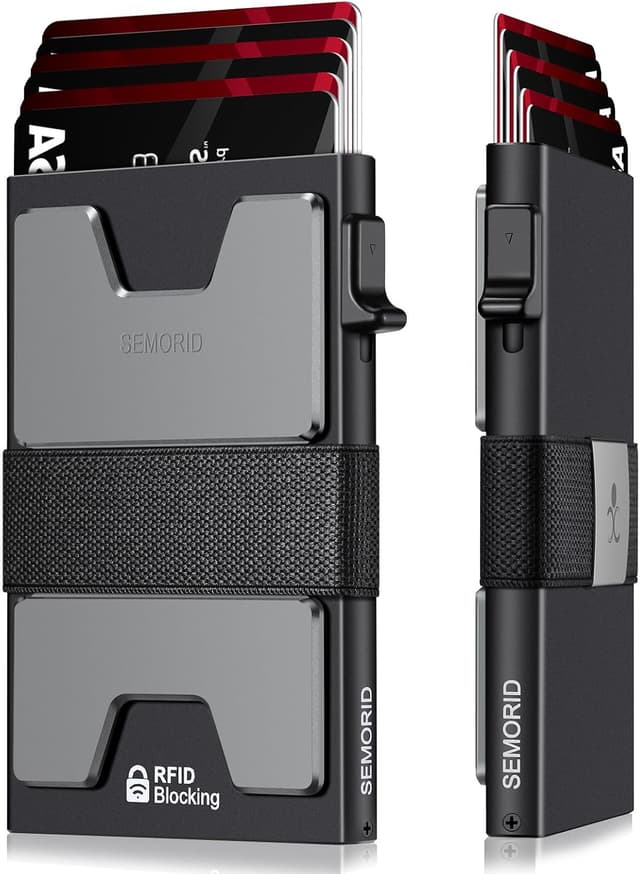 Thumbnail 3 de SEMORID Slim Aluminum Card Holder Wallet 12 cards 💼