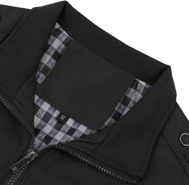 Detalle de YOUTHUP Giacca da Uomo leggera estiva “bomber” con zip integrale e colletto alla coreana