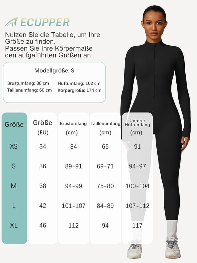 Thumbnail 4 de Ecupper Jumpsuit Damen Yoga Bodycon