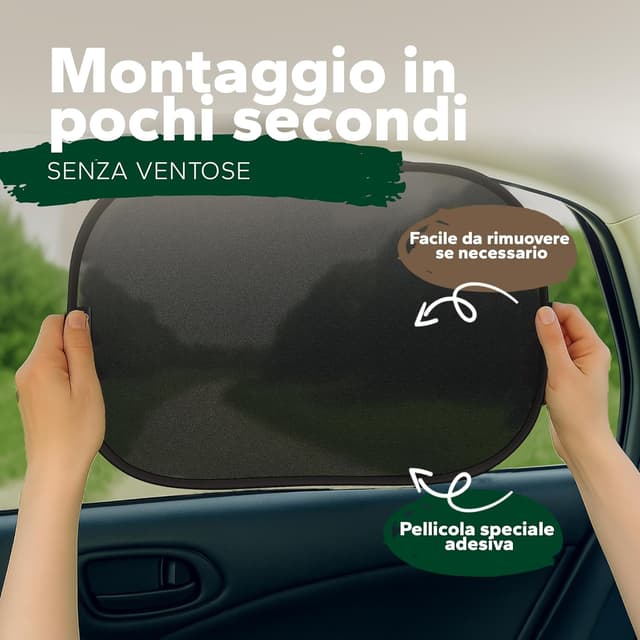 Detalle de Laneta parasole per bambini con protezione UV UPF50+ autoadesivo (certificato DEKRA) GSM 105