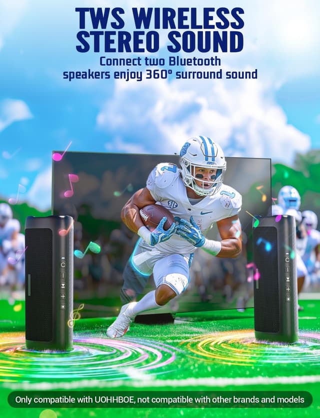 Thumbnail 1 de UOHHBOE 30W Bluetooth Speaker with 24H Play