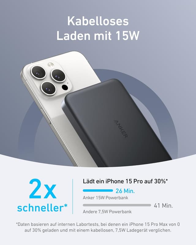 Detalle de Anker MagGo Powerbank Slim 10000mAh für iPhone 14–17