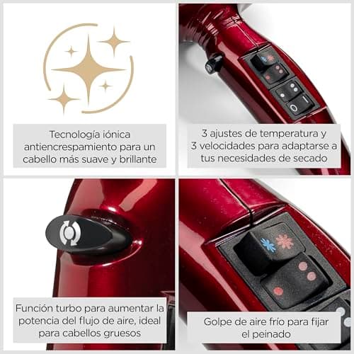 Thumbnail 4 de BaByliss 6001DE Secador profesional 2.200 W rojo 📱