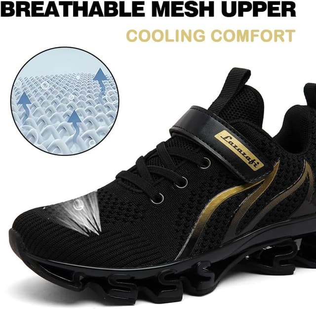 Detalle de Baskets enfant LAZAZAFI (garçon & fille) en maille respirante avec semelle TPU/TPR et scratch