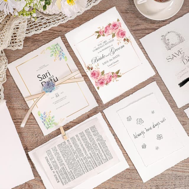 Thumbnail 6 de Prudiut 25 Sheets Cotton Watercolor Paper (300 GSM), 4 x 6 in, White, Textured, Deckled Edge