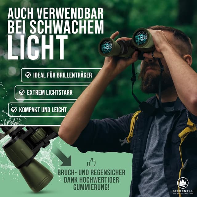 Detalle 1 de Fernglas 10x50 von Birkental mit Dioptrien