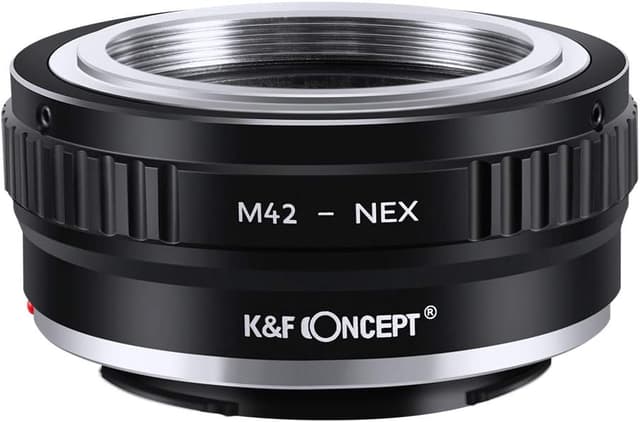 Detalle de K&F CONCEPT Adaptador M42 a Sony E con enfoque infinito