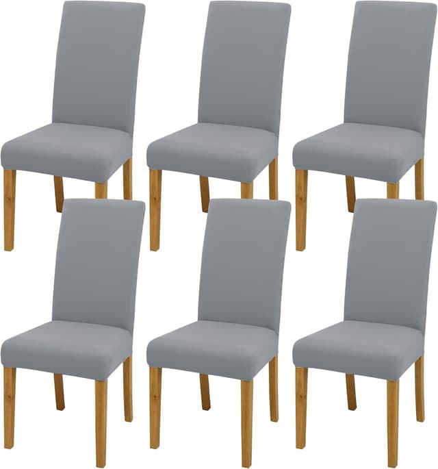 Detalle de SUKAIKEQA funda elástica universal para sillas Gris