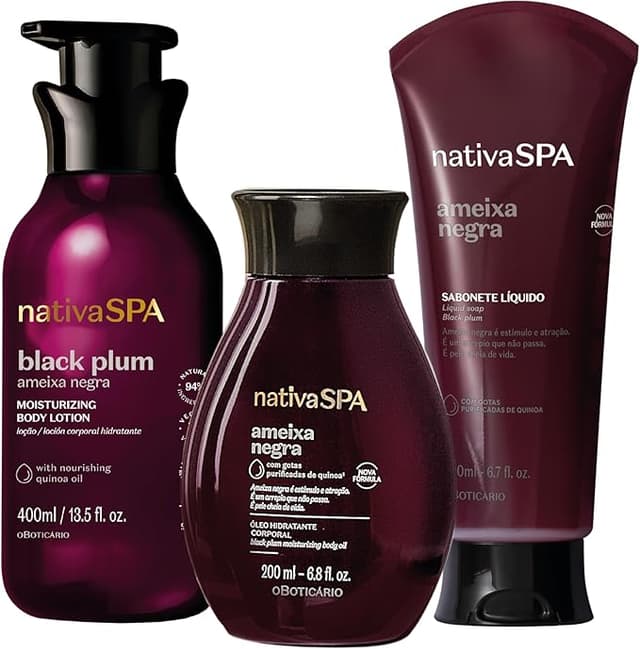 Detalle de O Boticário Nativa SPA Ciruela Negra Set de Cuidado