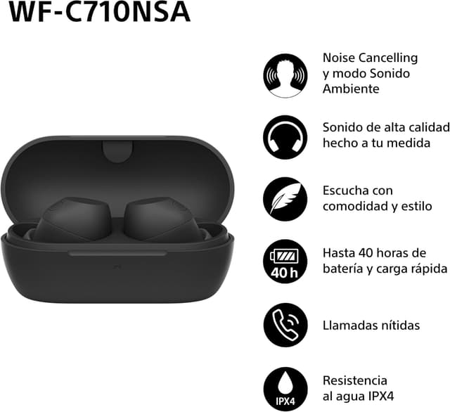 Detalle 2 de Sony WF-C710NSA Auriculares Inalámbricos con Cancelación de Ruido