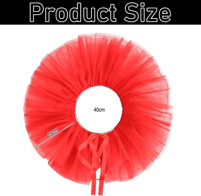 Detalle 2 de TaleMoon Gerüschter Tüllkragen 38 cm 🎭