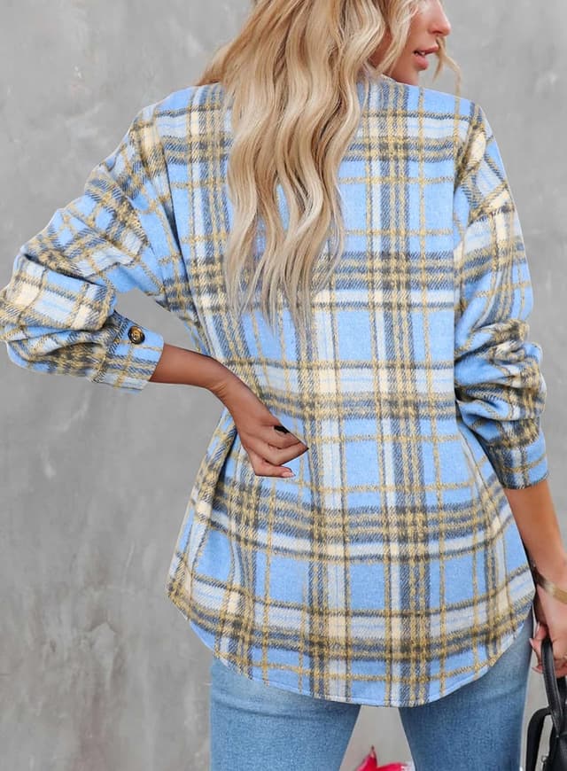 Detalle de Beaully Plaid Shacket Jacket 1pc