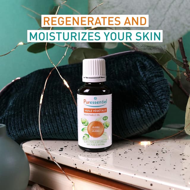 Detalle de Puressentiel Olio Vegetale di Jojoba Bio 100% puro (50 ml) – azione equilibrante, idratante e rigenerante