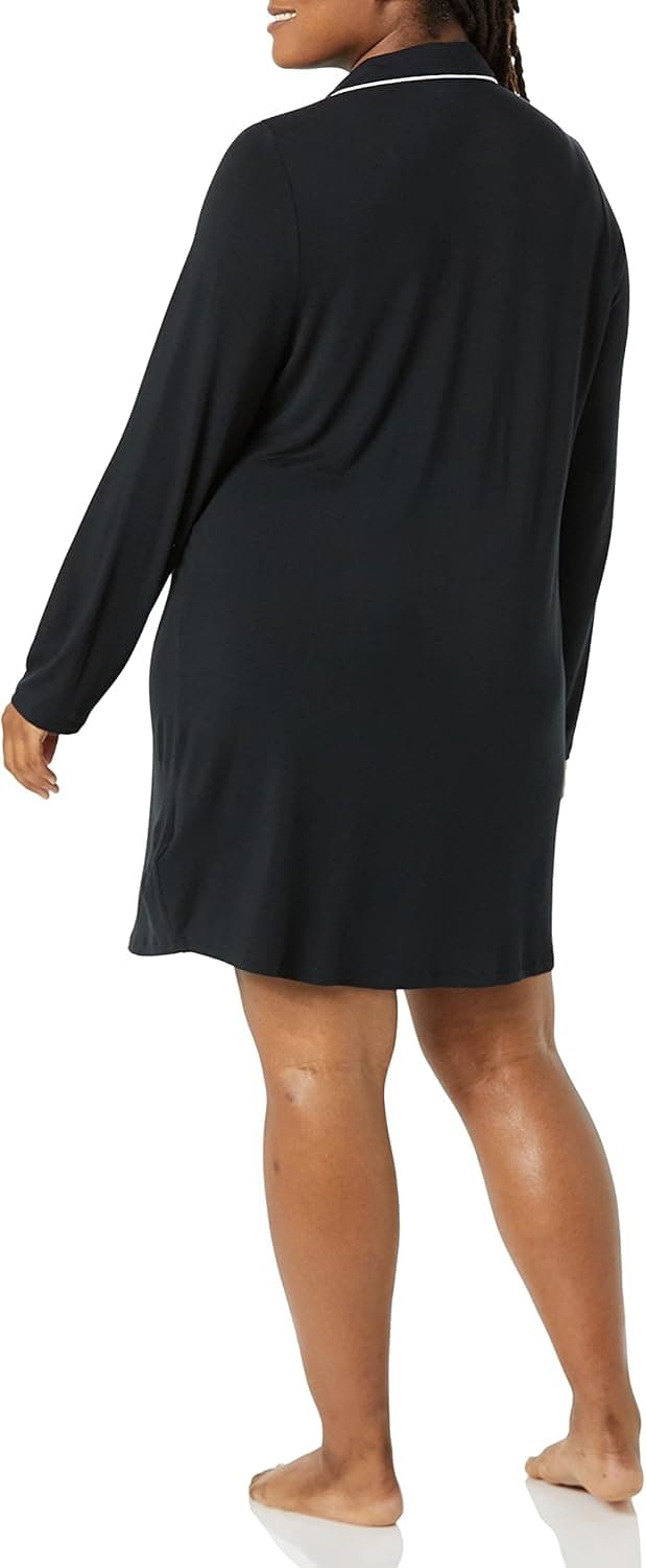 Detalle 2 de Amazon Essentials Piped Nightshirt for Women 1 pocket