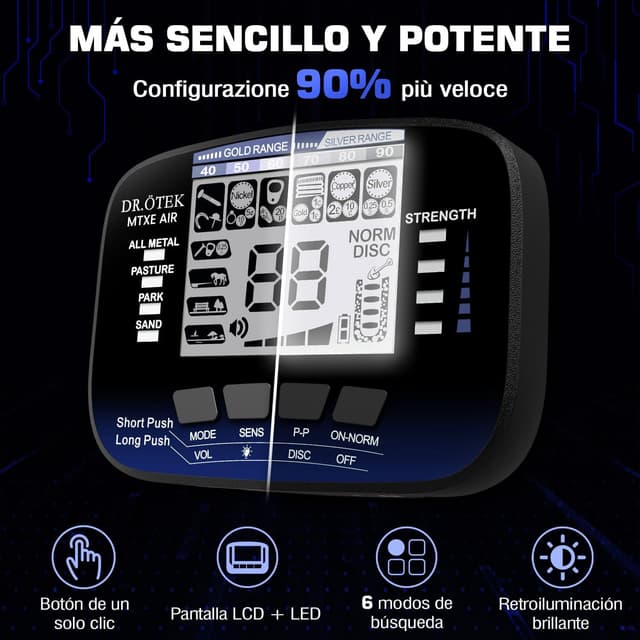 Detalle 2 de DR.ÖTEK Detector de Metales Profesional