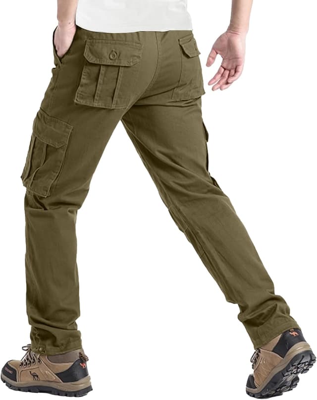 Detalle 2 de YAOHUOLE men’s cargo trousers: military combat work pants with 6 pockets